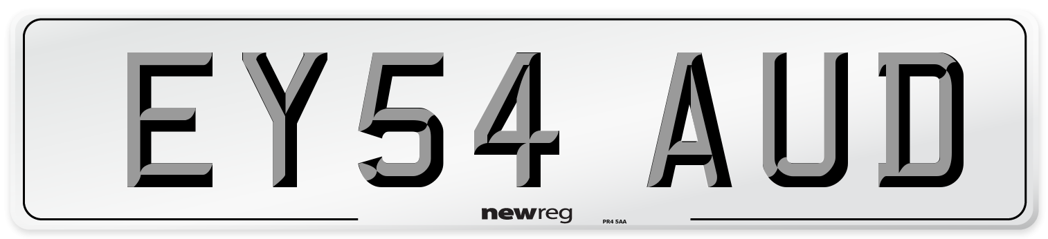 EY54 AUD Number Plate from New Reg